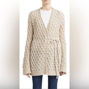 Theory Relief Cashmere-Blend Cardigan | Size L